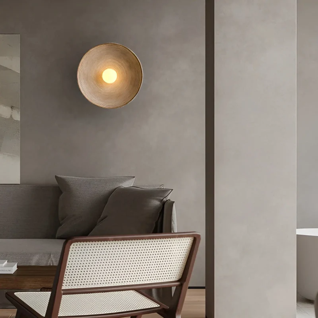 ZenGlow Disc – Japanese Wabi-Sabi Wall Lighting