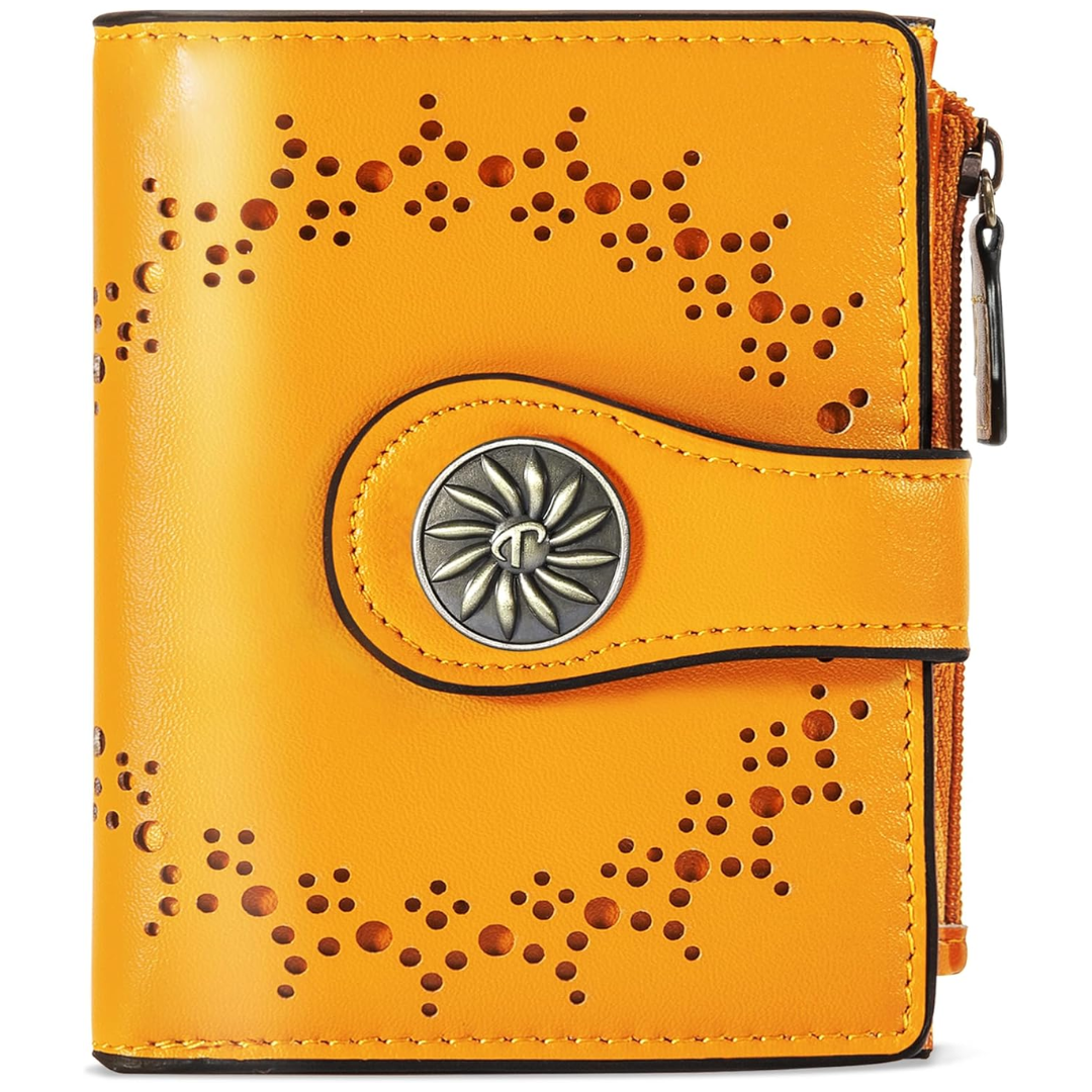 ClaireSlim – Elegant RFID Women's Wallet with Zipper