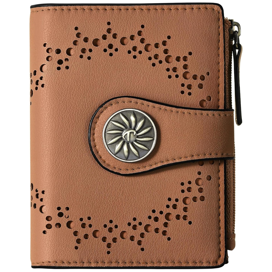 ClaireSlim – Elegant RFID Women's Wallet with Zipper