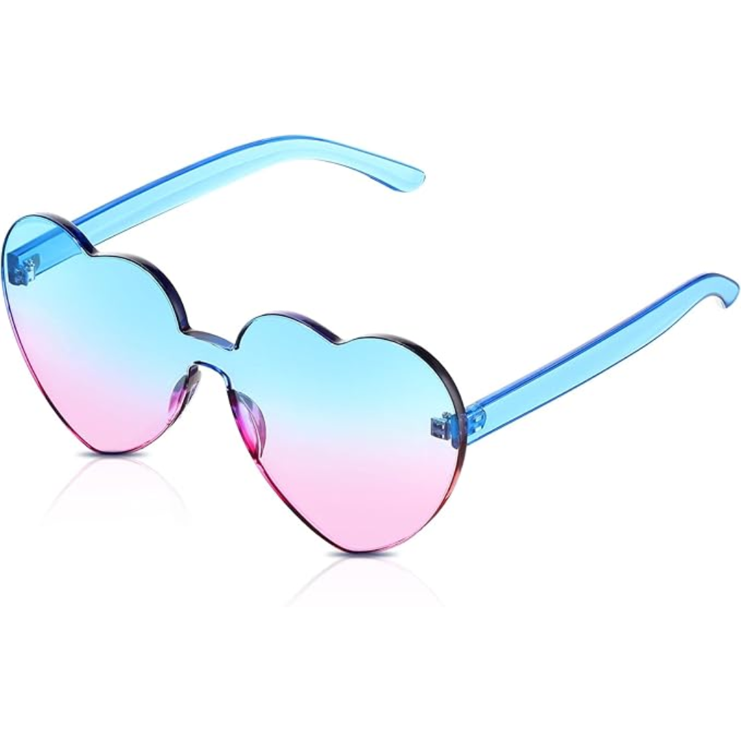 HeartGlare - Rimless Transparent Sunglasses for Style