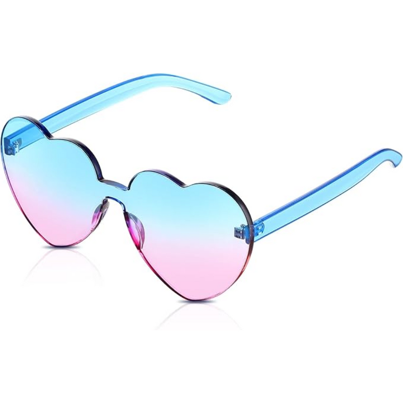 HeartGlare - Randlös Transparent Solglasögon för Stil