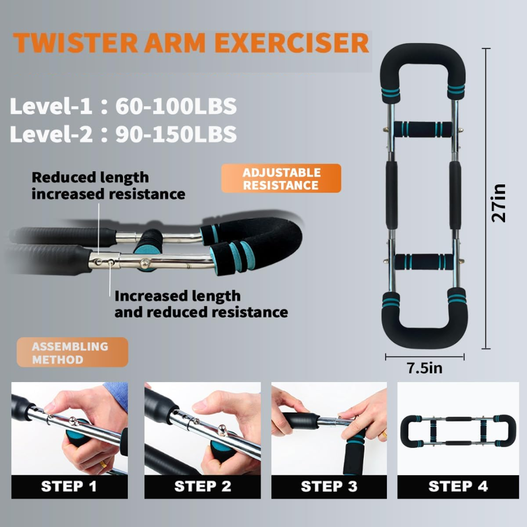 TwisterFlex – Adjustable Exercise Bar for Strength and Flexibility