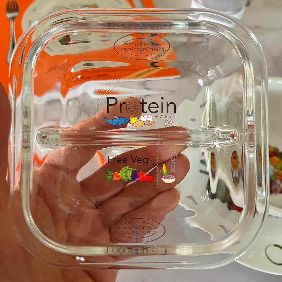 PortionMaster - Set of 3 glass containers for bariatrics