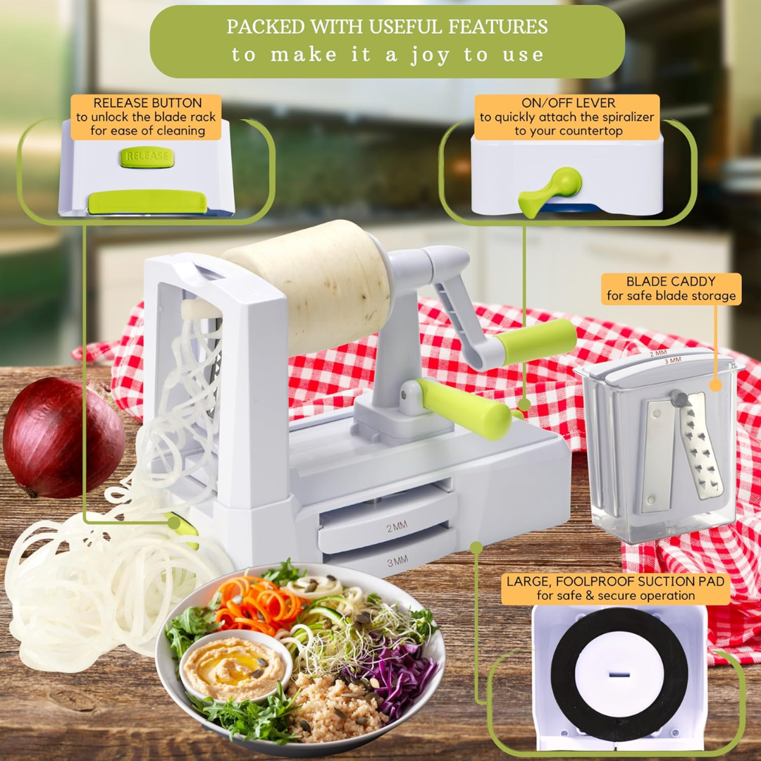 SpiralSlice – 5-piece Robust Vegetable Cutter