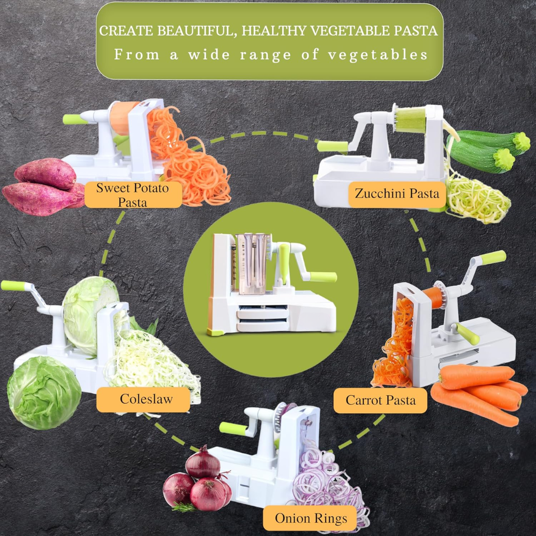 SpiralSlice – 5-piece Robust Vegetable Cutter