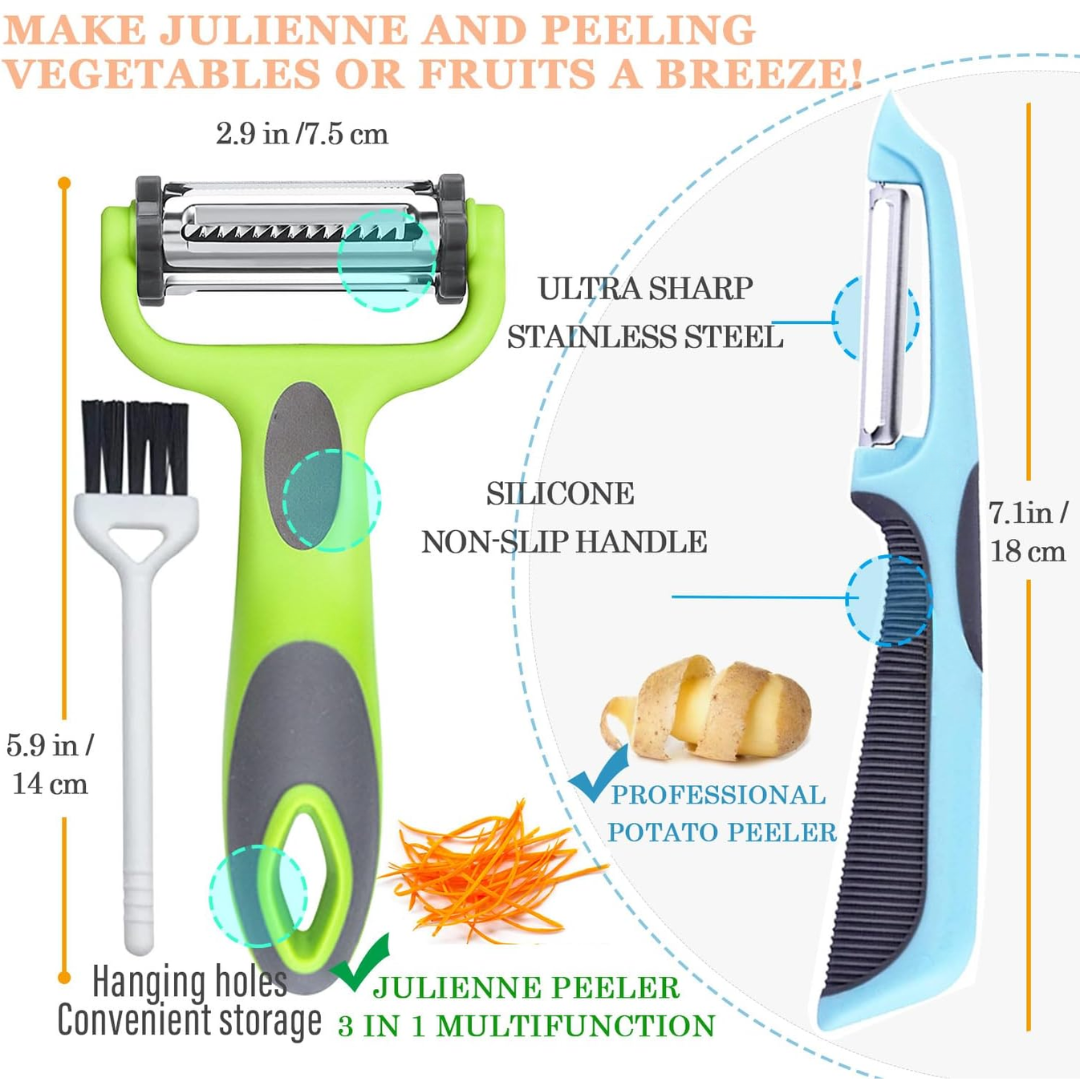 VeggieMaster - 3-in-1 Julienne Cutter for Vegetables