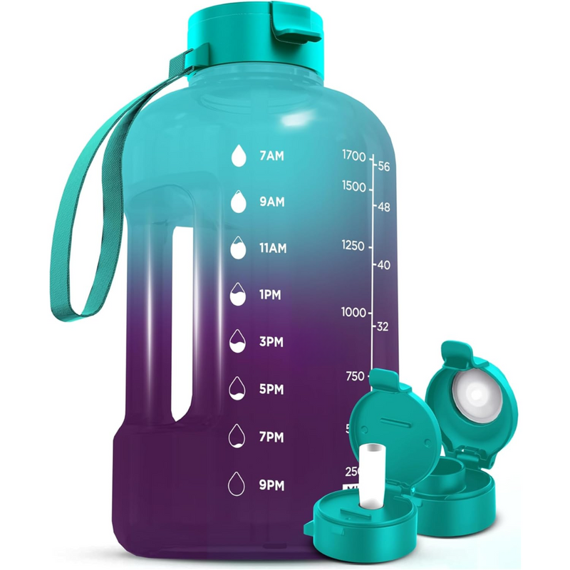 HydraMark - Elegant 2L Vattenflaska med Tidsindikator