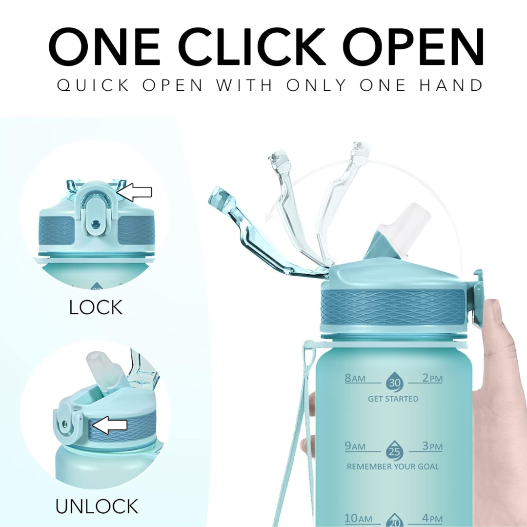 HydraBoost – Trendy Motivational Water Bottle 900ml