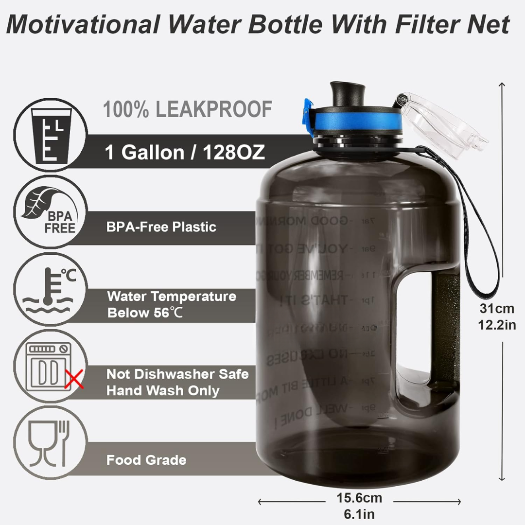 HydroBoost - Motivationsvattenflaska med Tidsmarkeringar