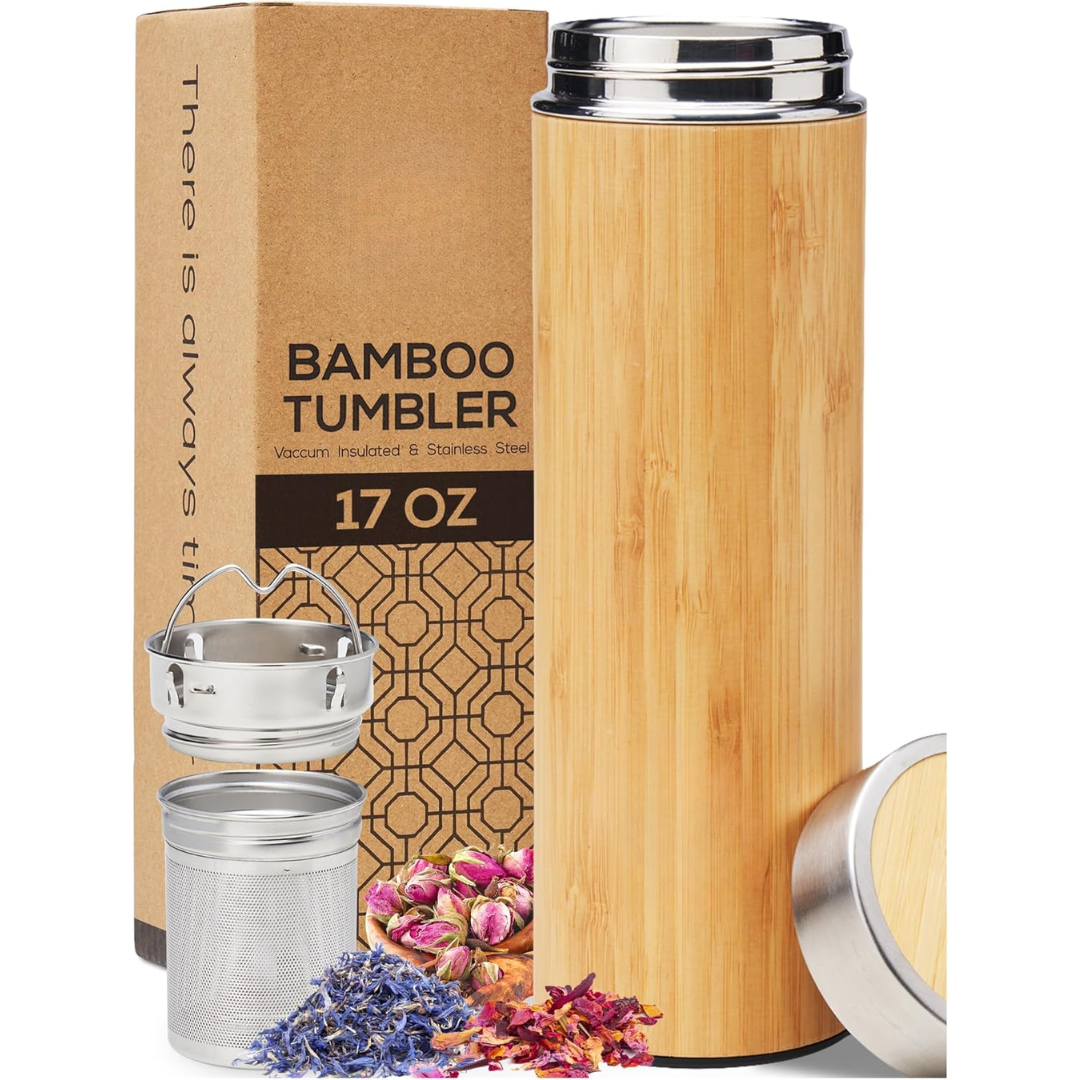 TeaFusion - Luxury Bamboo Tea Bottle 500 ml