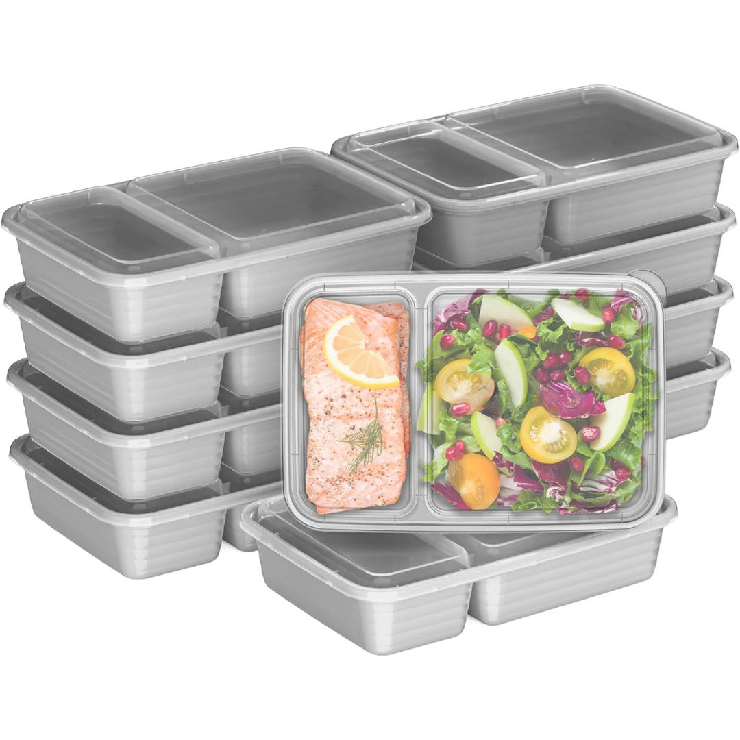 EcoBox - Sustainable 2-Compartment Food Container Set
