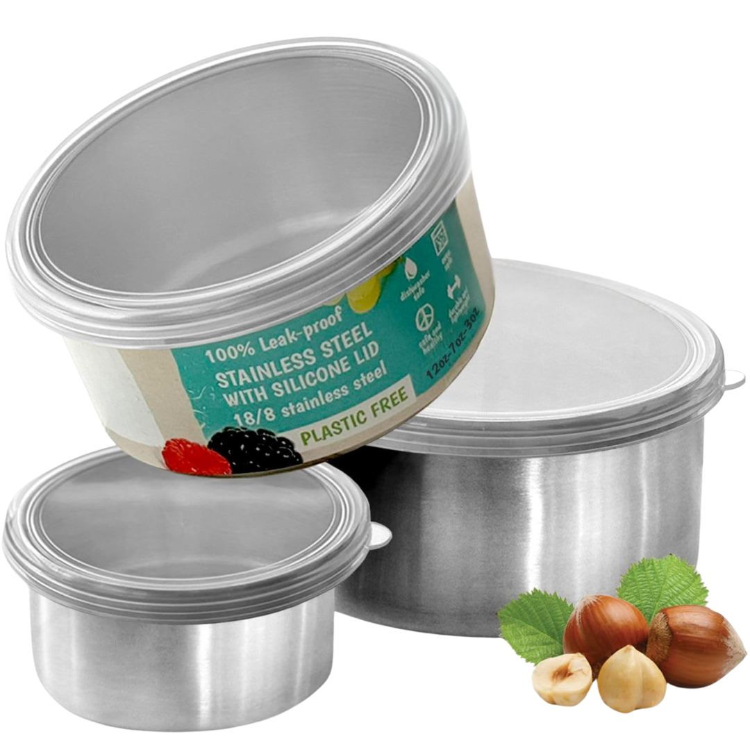 FreshBox Set – RVS Lunch Boxes with Lid