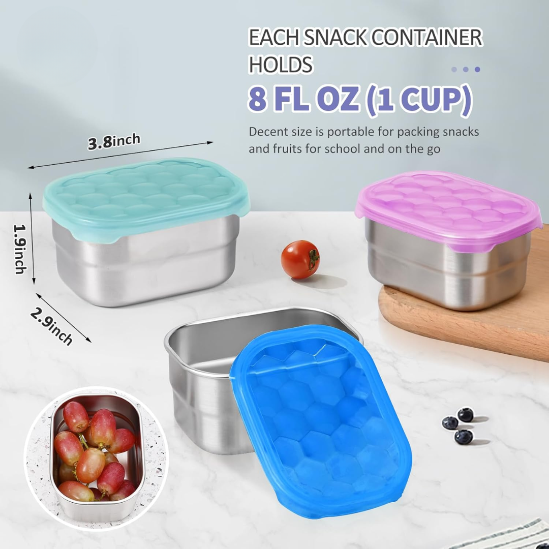SnackGuard – RVS Snack Container with Silicone Lid