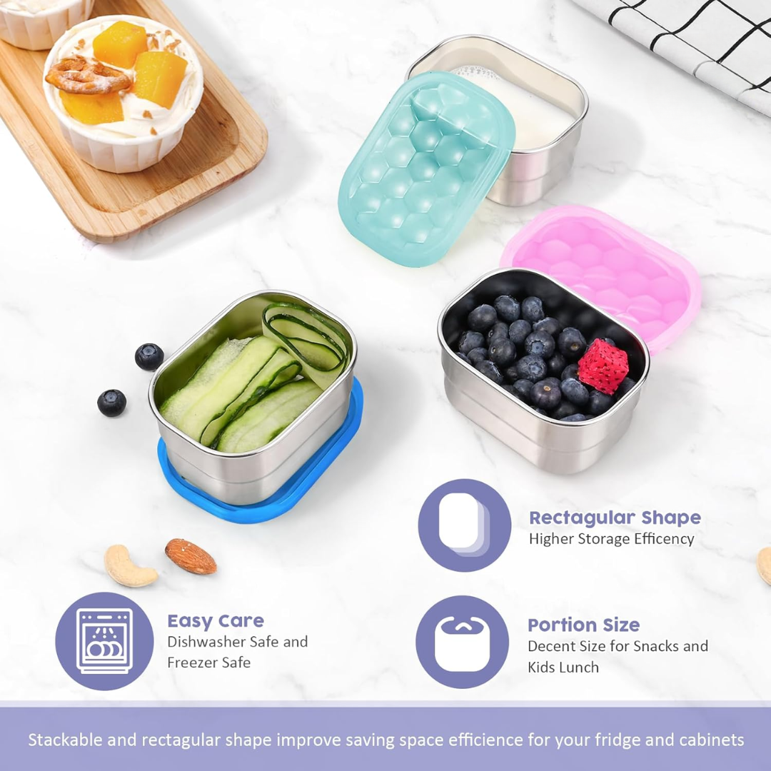 SnackGuard – RVS Snack Container with Silicone Lid