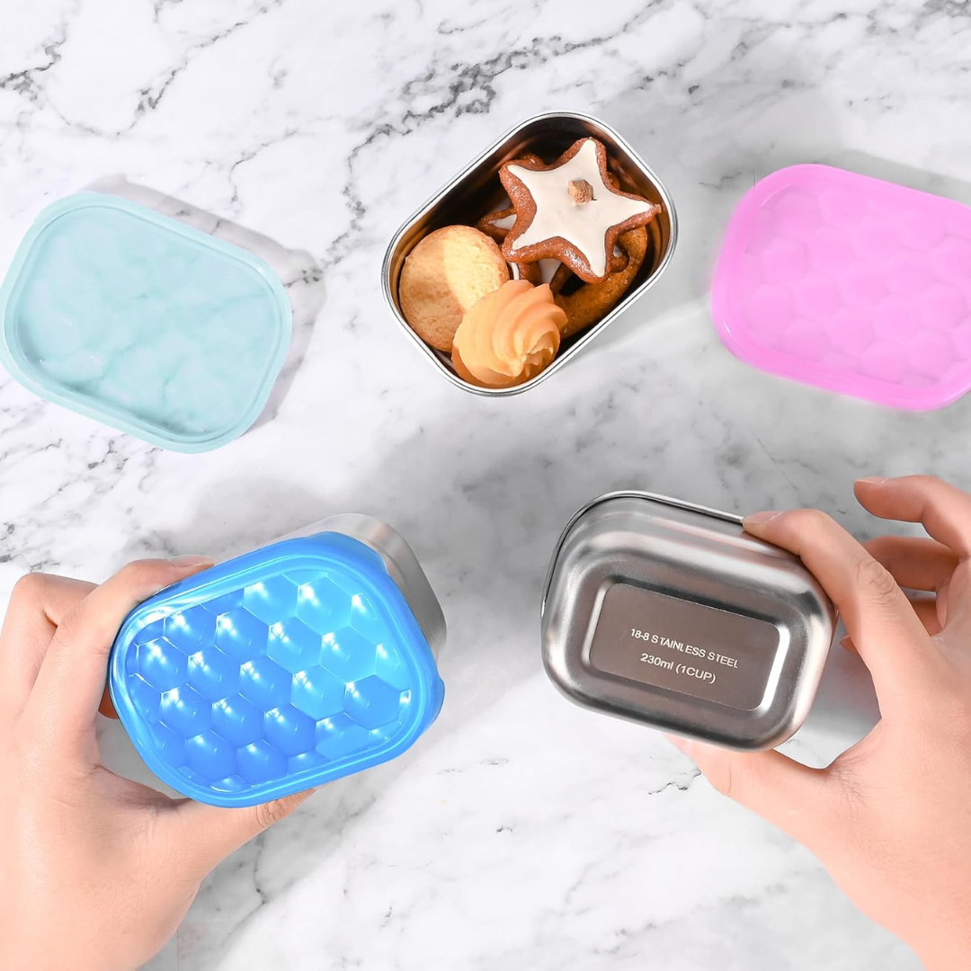 SnackGuard – RVS Snack Container with Silicone Lid