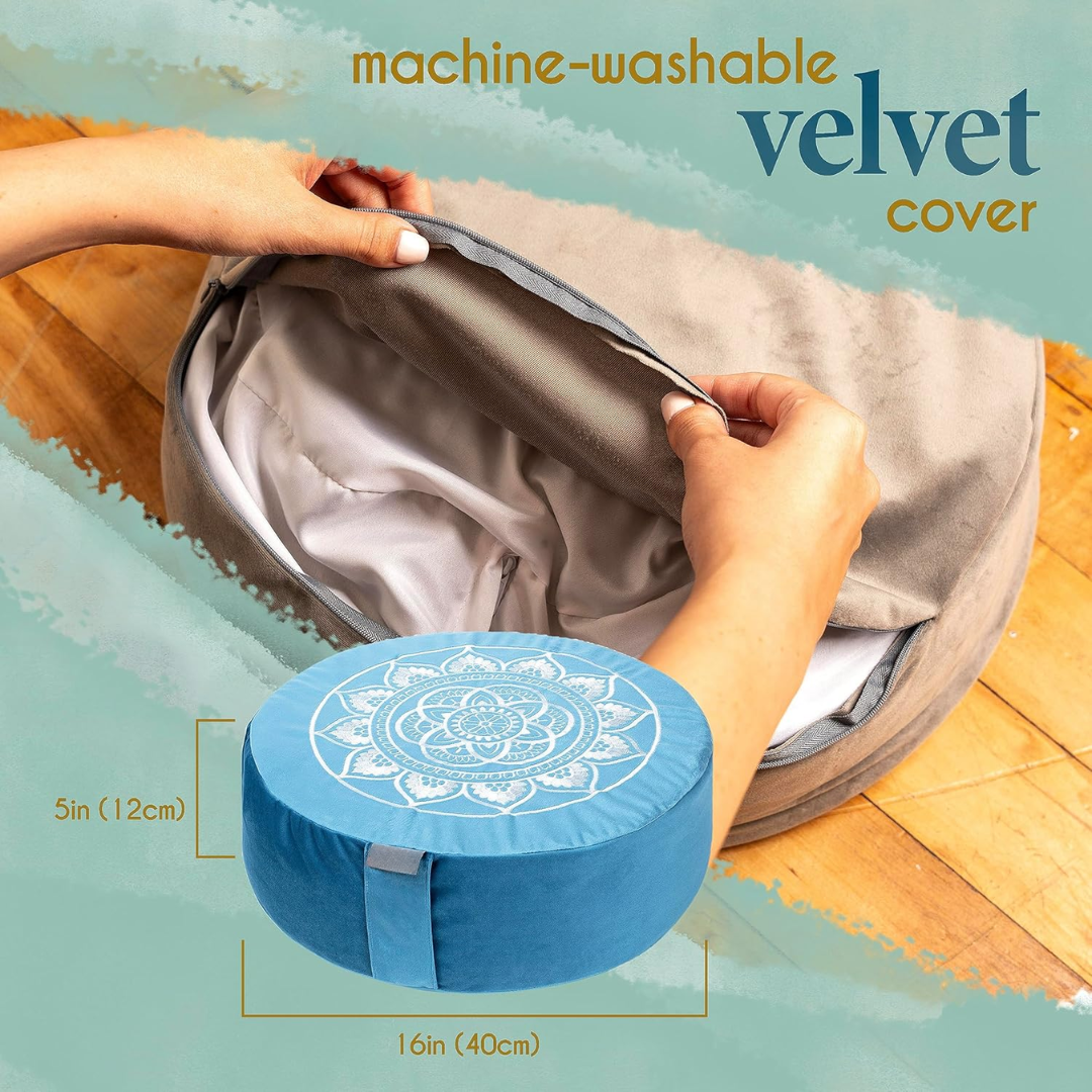 VelvetZen – Luxurious Meditation Cushion in Premium Velvet