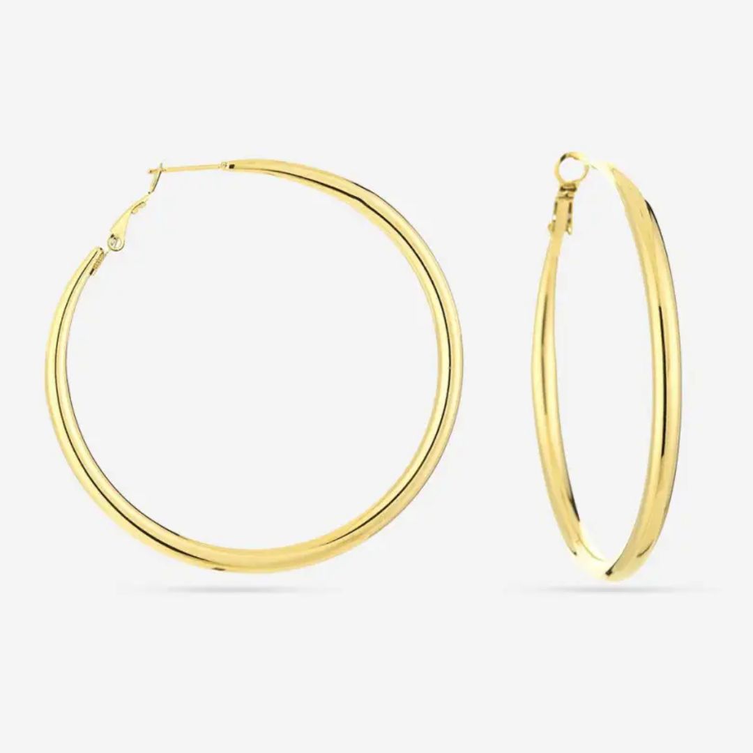 Elegant Gold Earrings (60 mm) | Luxurious Accessory for a Stylish Look