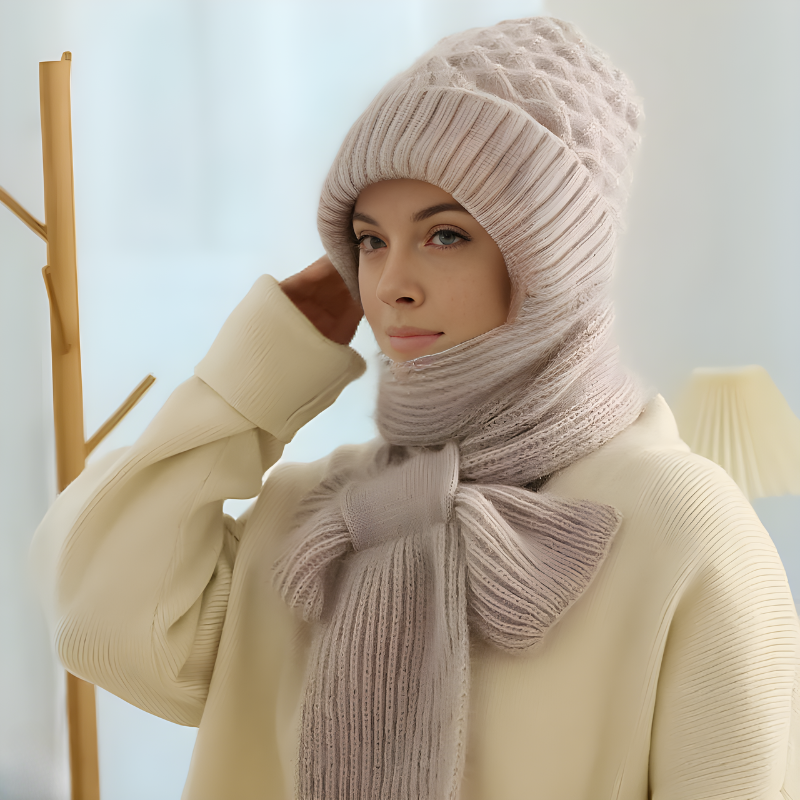 CozyWind Hat &amp; Scarf Set - Women's Winter Fashion 