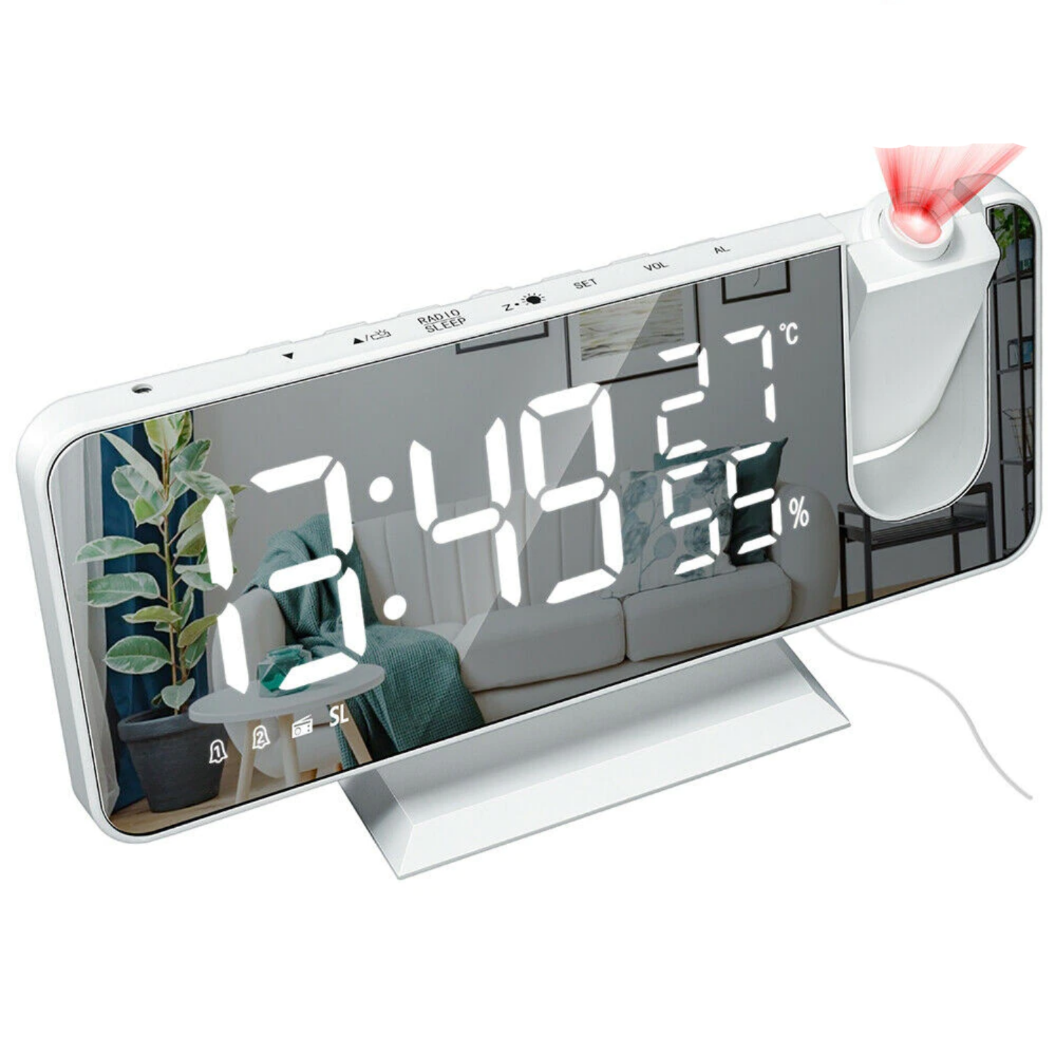 Astronatic - Innovative LED projector alarm clock with USB