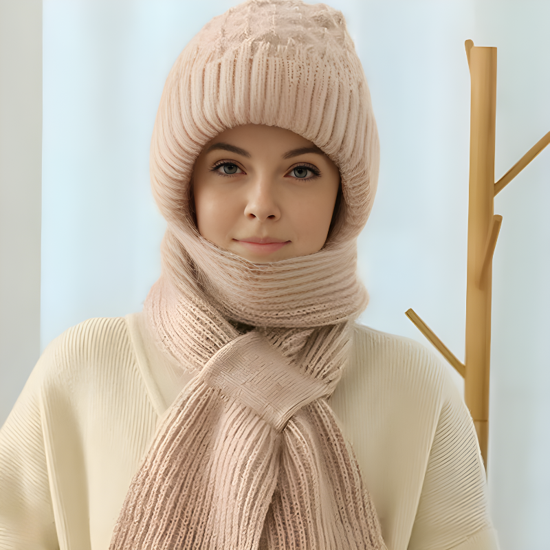 CozyWind Hat &amp; Scarf Set - Women's Winter Fashion 