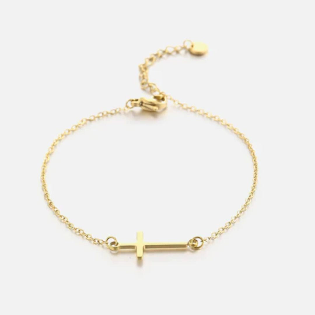 Luxe Gold Cross Bracelet | A Perfect Combination of Spirituality and Style