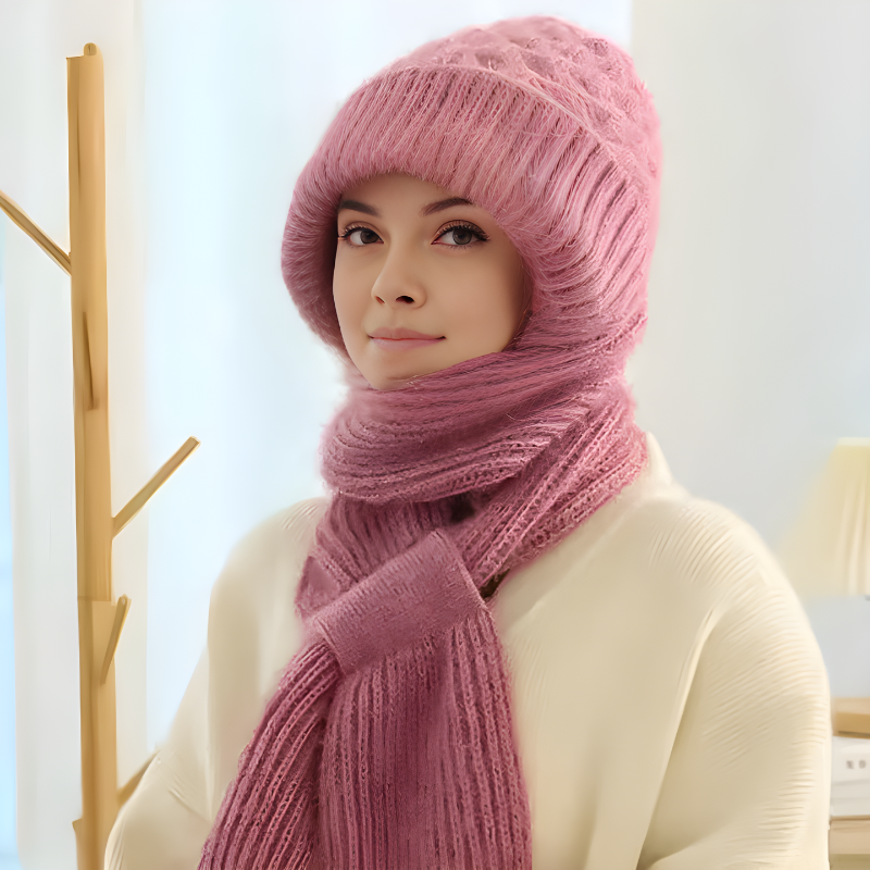 CozyWind Hat &amp; Scarf Set - Women's Winter Fashion 