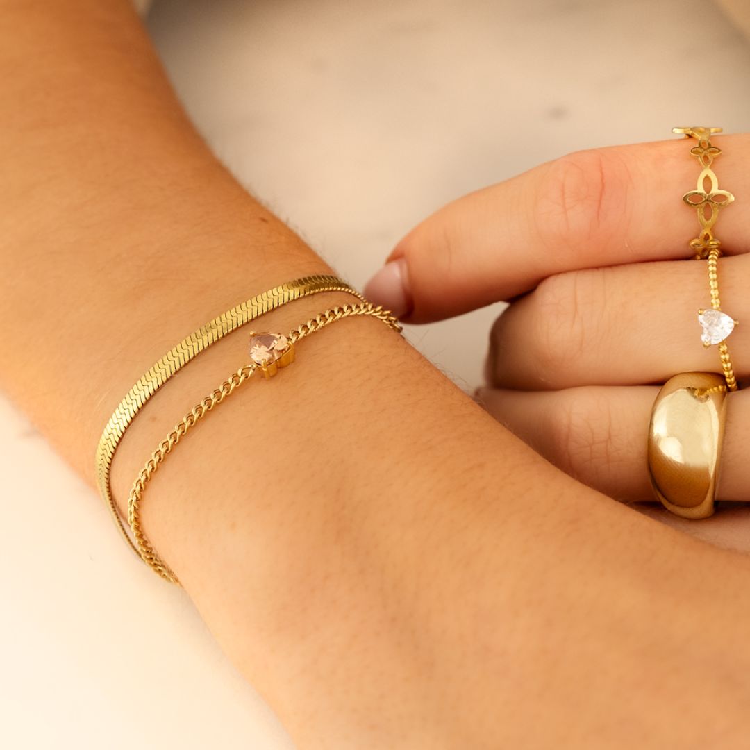 Hart Geboortesten Bracelet | A unique and meaningful accessory