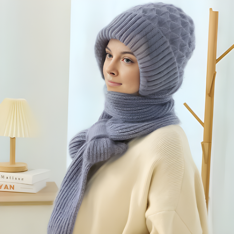 CozyWind Hat &amp; Scarf Set - Women's Winter Fashion 