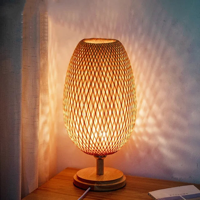 VintageBamboo - Vintage table lamp in bamboo