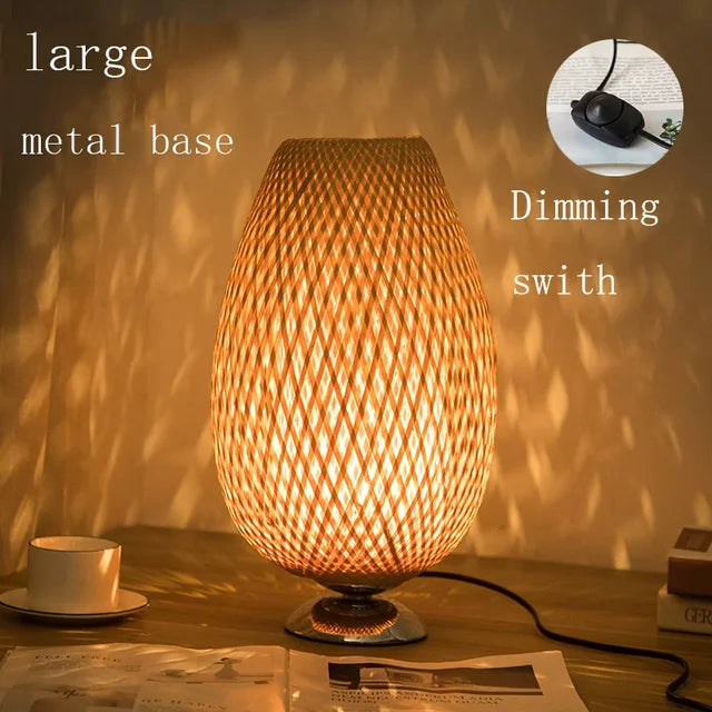 VintageBamboo - Vintage table lamp in bamboo