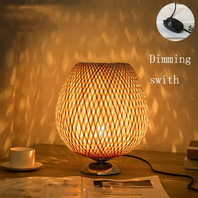VintageBamboo - Vintage table lamp in bamboo