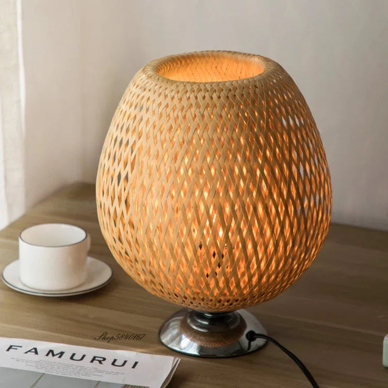VintageBamboo - Vintage table lamp in bamboo