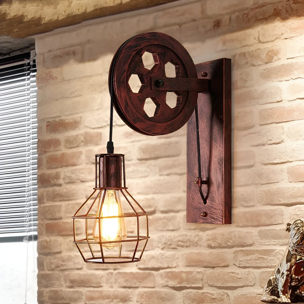 LumenLux Vägglampa - Elegant Industriell Vintage LED Belysning