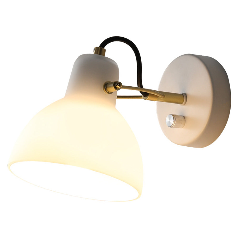 EssenceGlow - Minimalistisk Vit Glas Vägglampa