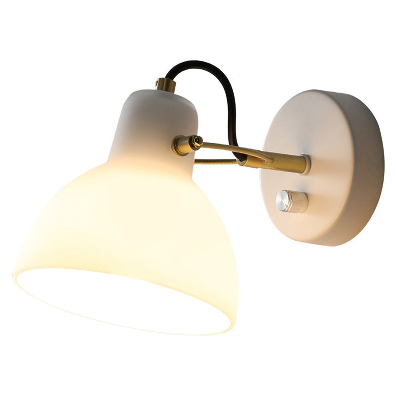 EssenceGlow - Minimalistisk Vit Glas Vägglampa