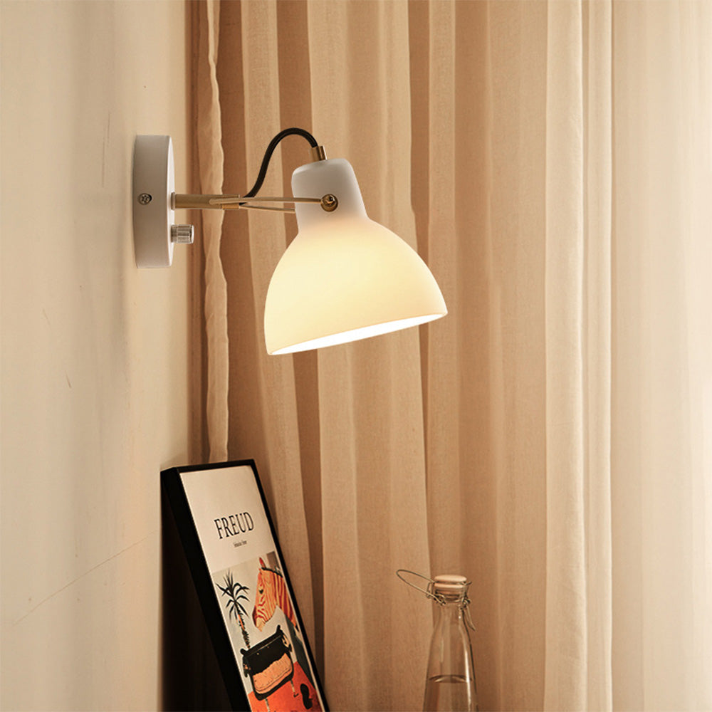 EssenceGlow - Minimalistisk Vit Glas Vägglampa