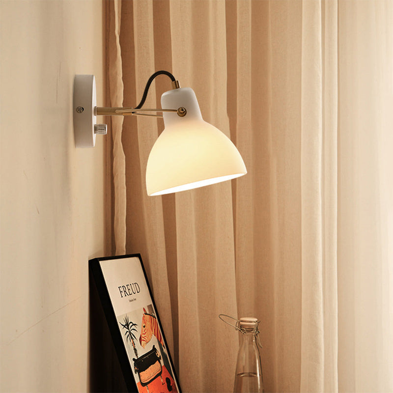 EssenceGlow - Minimalistisk Vit Glas Vägglampa