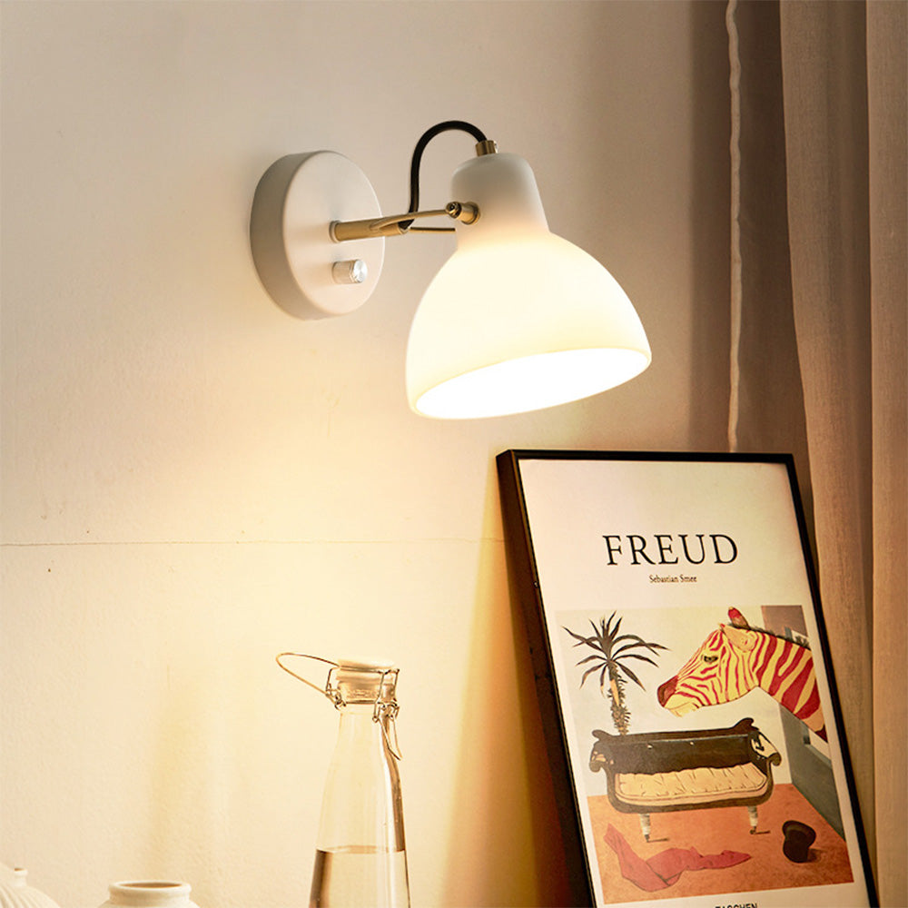 EssenceGlow - Minimalistisk Vit Glas Vägglampa