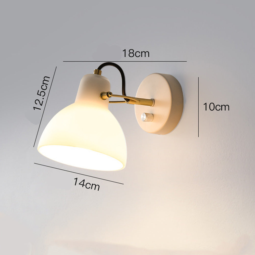 EssenceGlow - Minimalistisk Vit Glas Vägglampa
