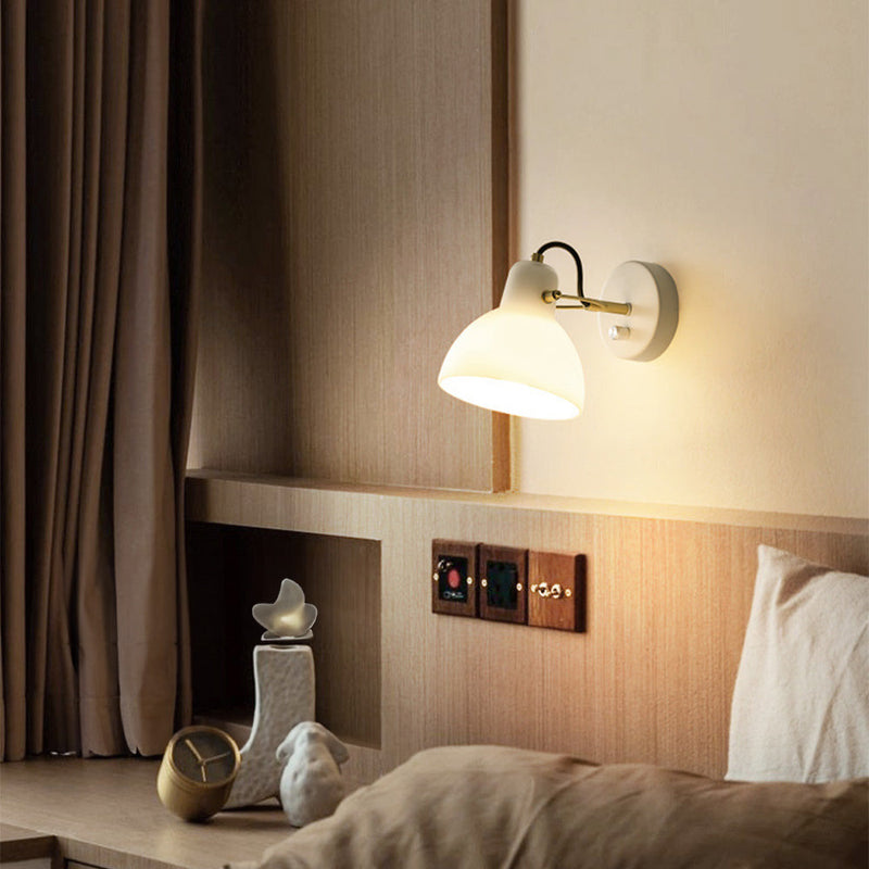 EssenceGlow - Minimalistisk Vit Glas Vägglampa