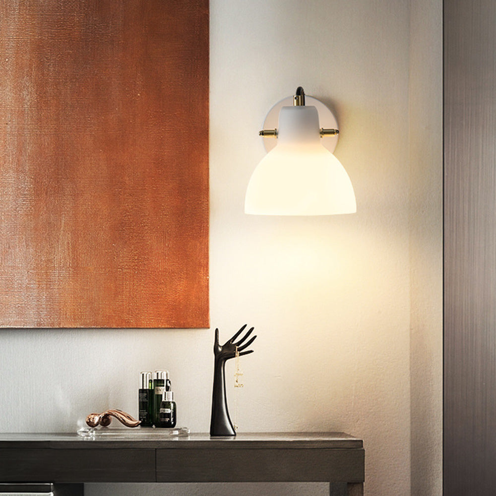 EssenceGlow - Minimalistisk Vit Glas Vägglampa