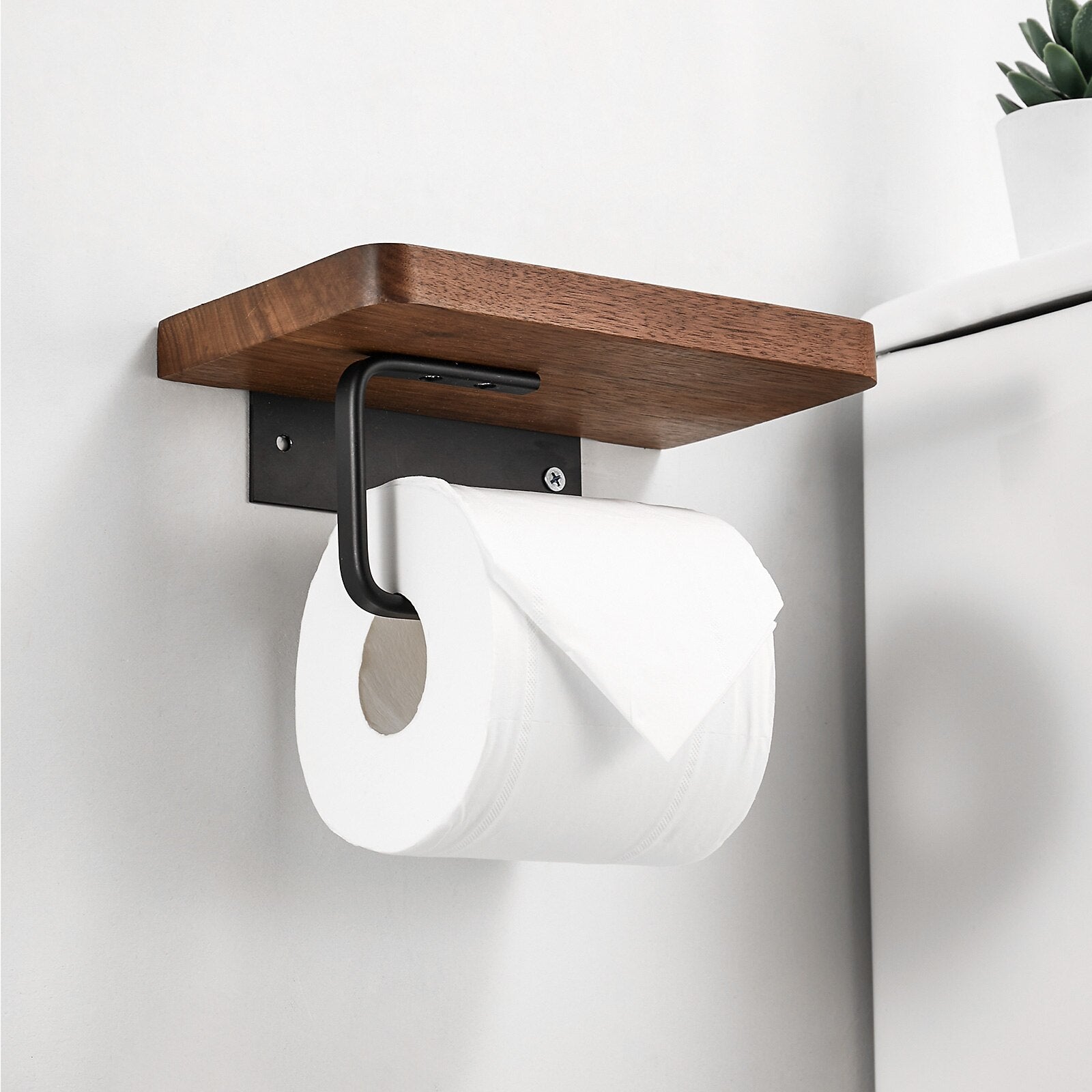 WoodEase Holder – Stylish Wooden Toilet Roll Holder