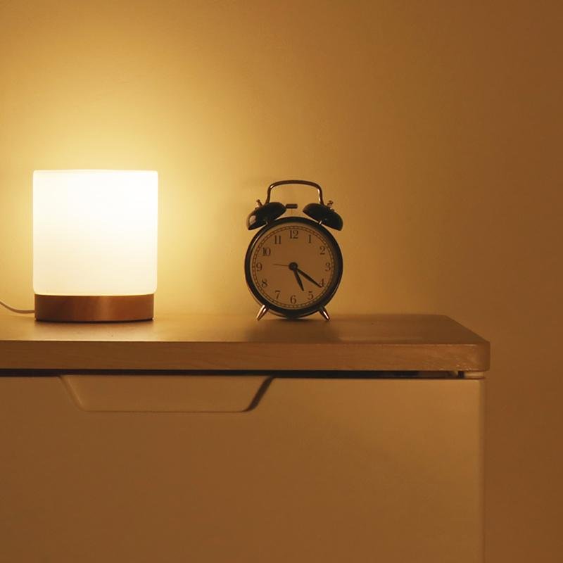 LumiGlow - Refined Glass Tablet Lamp with Touch LED