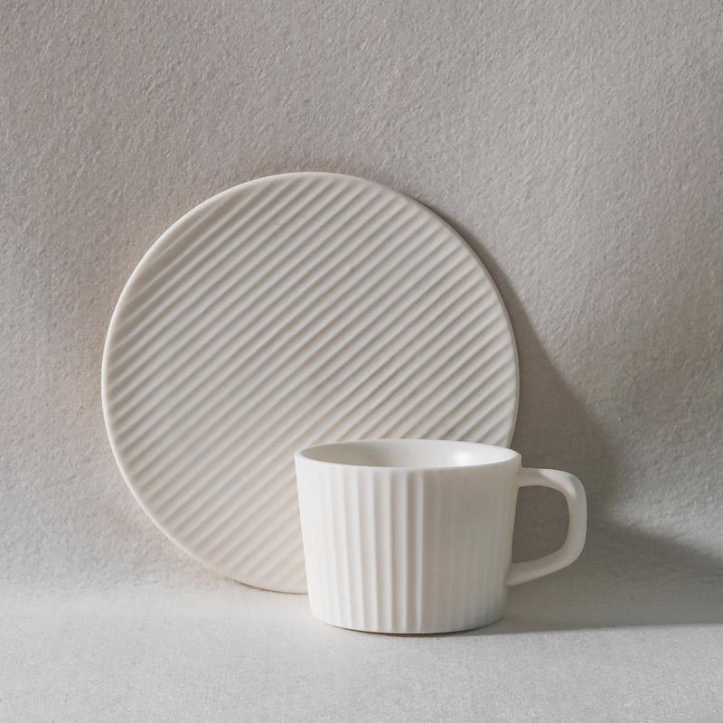 ElegantSips – Set of Stoneware Coffee Mug with Spoon