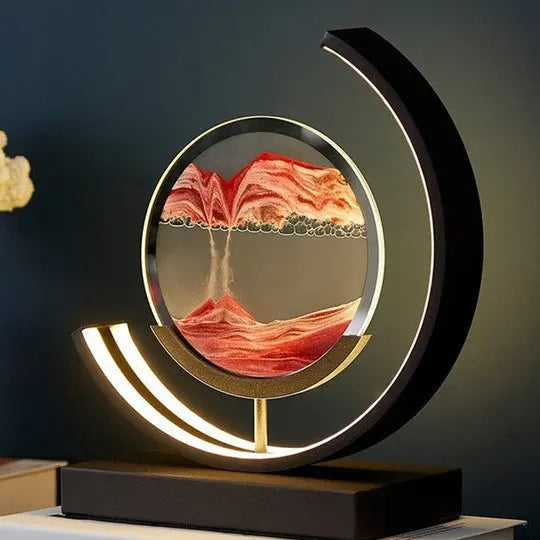 ZenScape Harmony Lamp - Atmospheric lighting with moving sand artwork