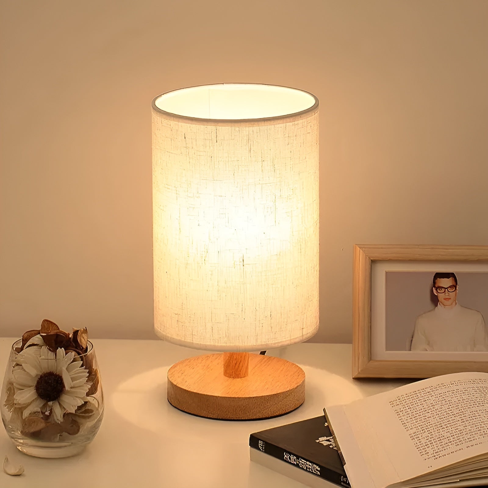 Elegant ZenShade LED - Table Lamp for Luxurious Bedside Lighting