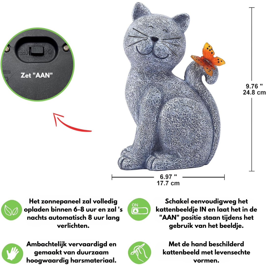 EnchantedCat - Elegant Decorative Cat for Outdoor Space