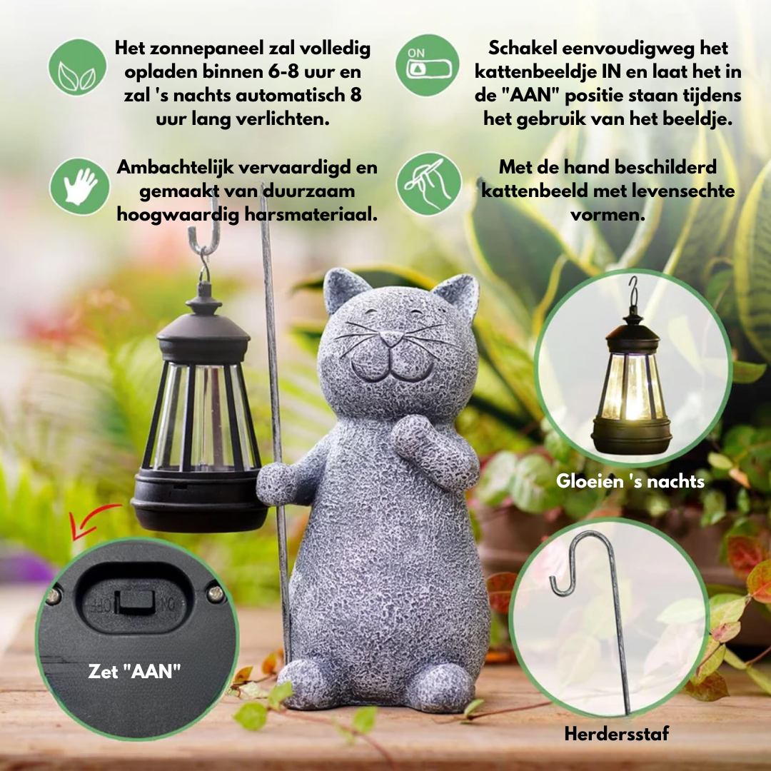 EnchantedCat - Elegant Decorative Cat for Outdoor Space