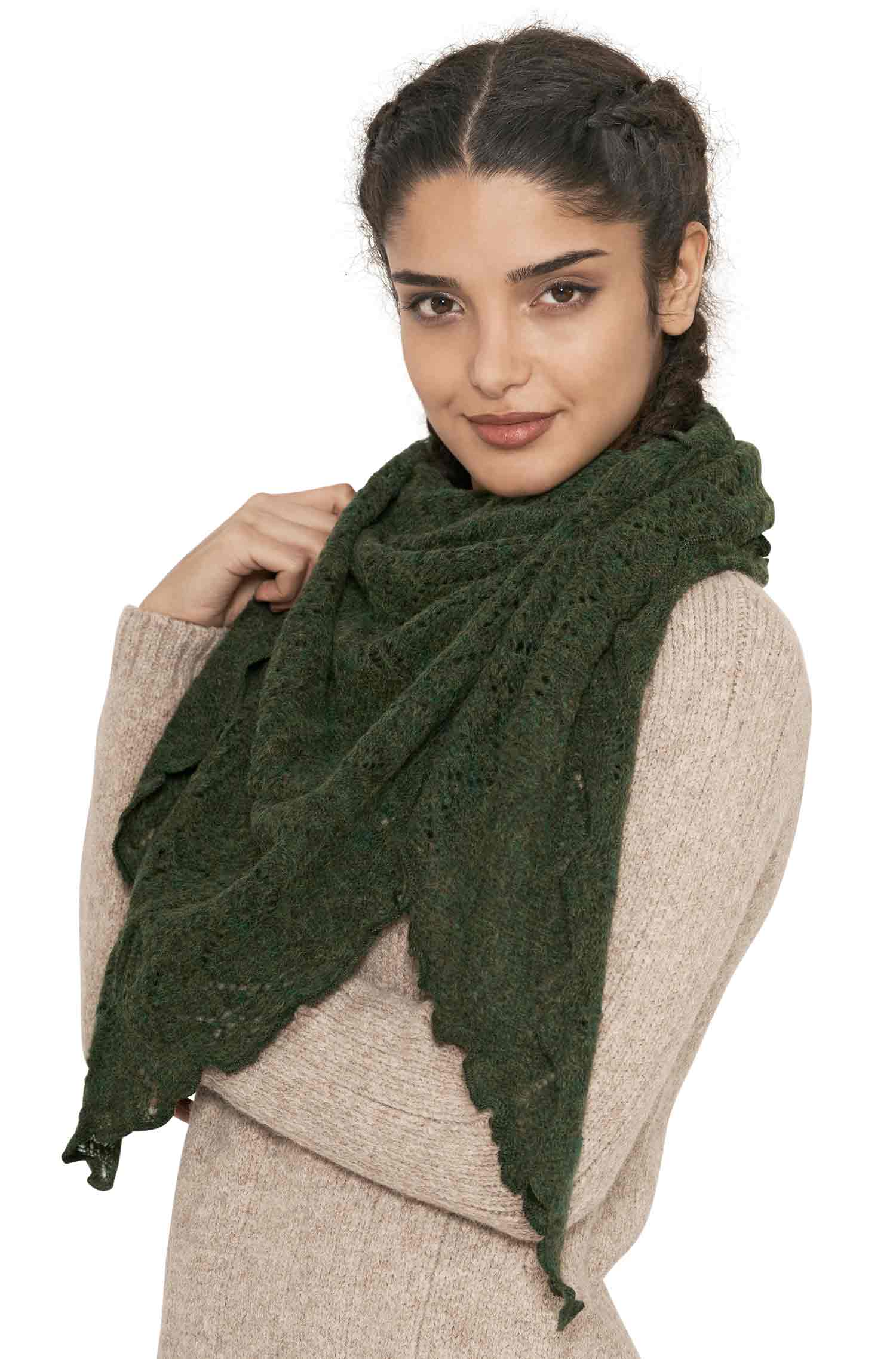 SoftWeave Shawl - Elegant Openwork Knitting in Lightweight Fabric