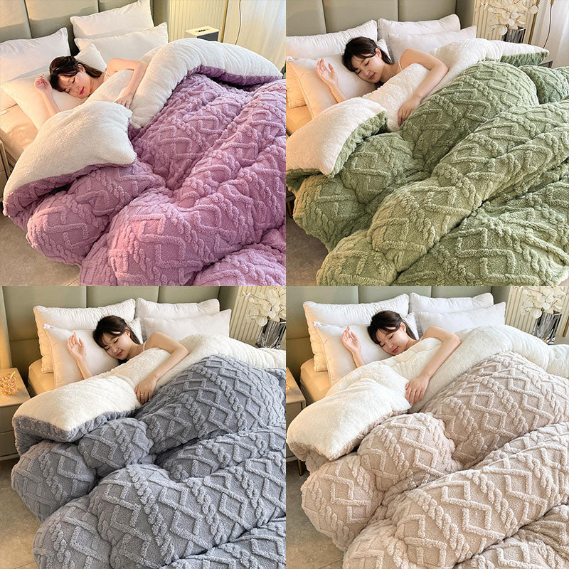 SereneSleep Winter Duvet Cover - Luxurious Cashmere Fleece Blanket for Ultimate Winter Comfort